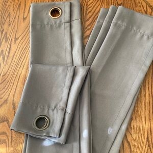 Pair of Dark Gray grommet drapes